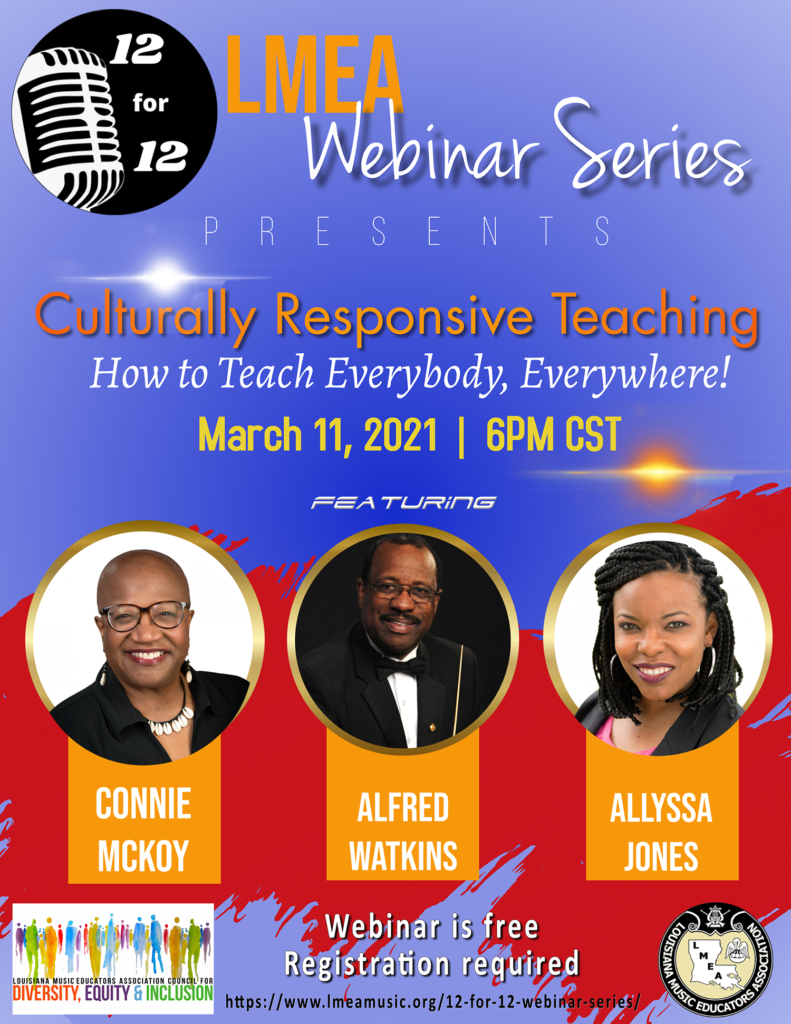 Poster for the LMEA 12 For 12 Webinar - March 11, 2021
